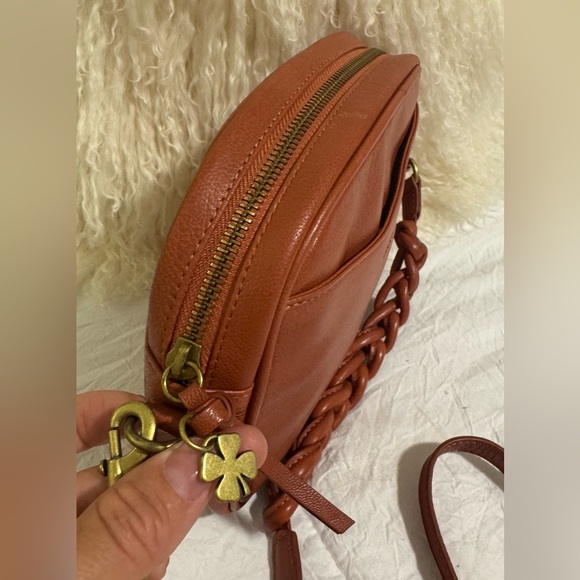 Lucky Brand Lola Brown/Orange Crossbody Bag leather - Picture 8 of 12